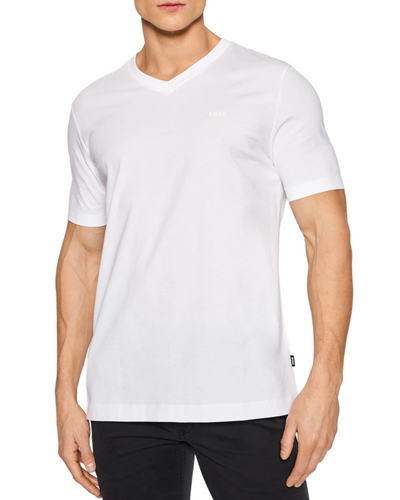 Terry 01 V-Neck T-shirt In White