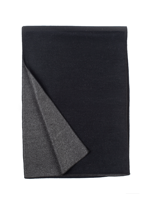 Two-Toned Scarf in Black/Charcoal