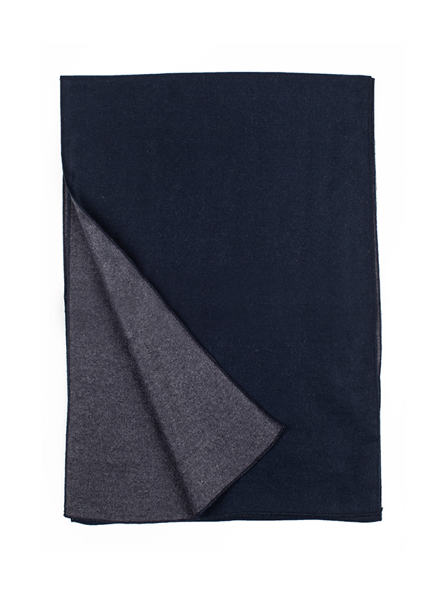 Two-Toned Scarf in Navy/Charcoal