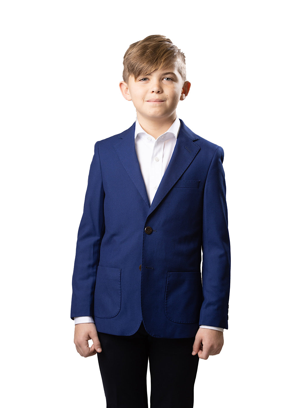 Boy's TR Patch Pocket Suit Jacket - Blue Pique