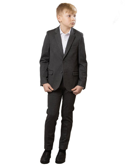 Boy's Soho Stretch Suit Bundle - Charcoal