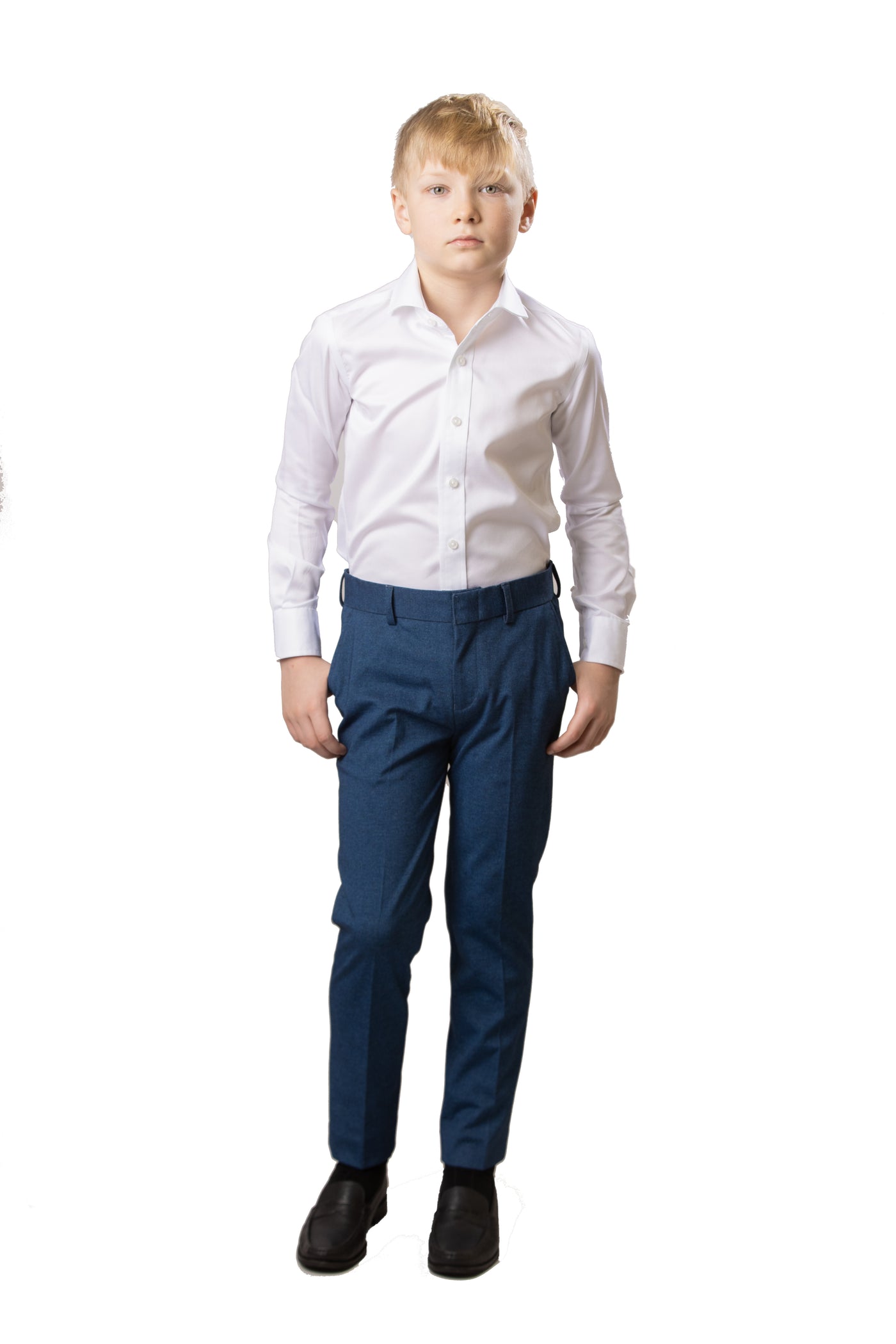 Boy's Soho Stretch Pants - Heather Blue – The His Place