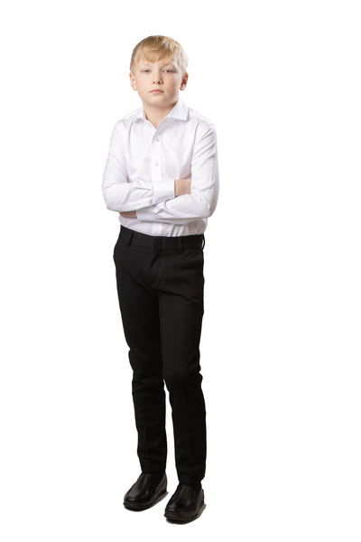Boy's Basic Stretch Pants - Black