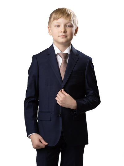 Boy's Centrion Wool Suit - Dark Blue