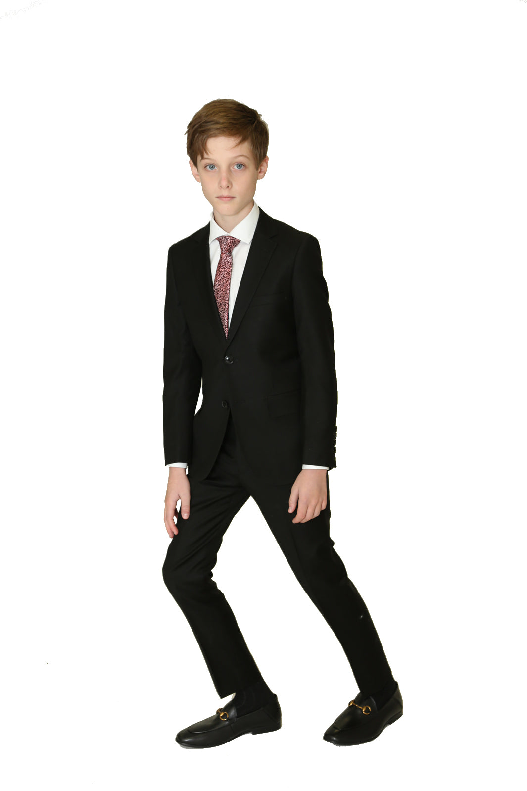 Boy's Centrion Wool Suit - Deep Black