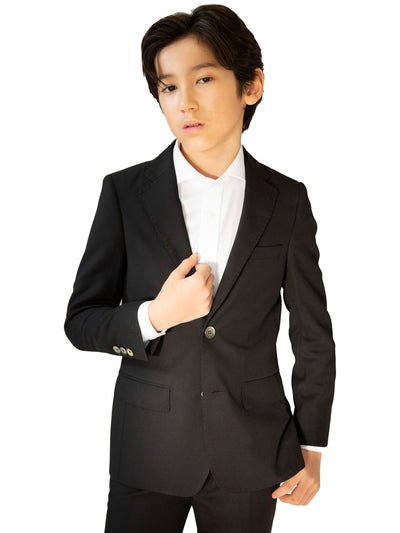 Boy's TR Suit - Black Pique