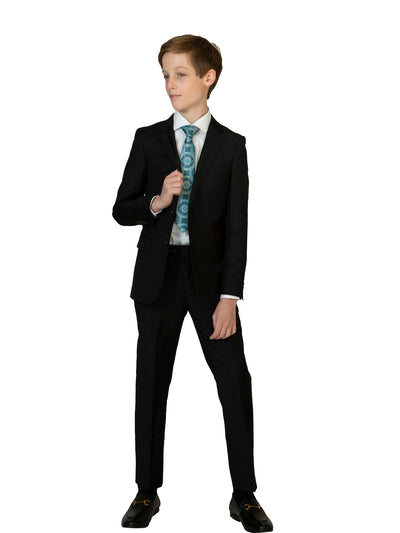 Boy's Cardeliano Wool Suit - Black