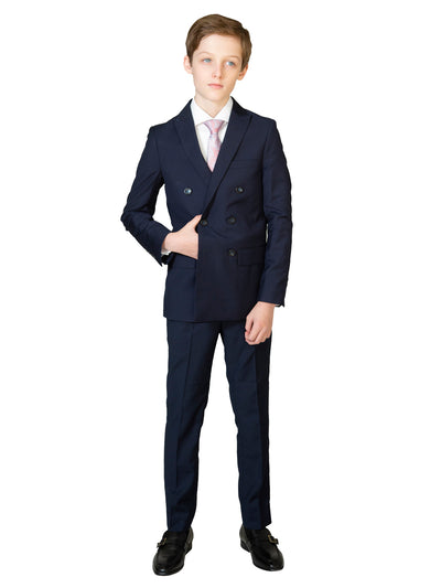Boy's TR Double Breasted Suit -  True Navy