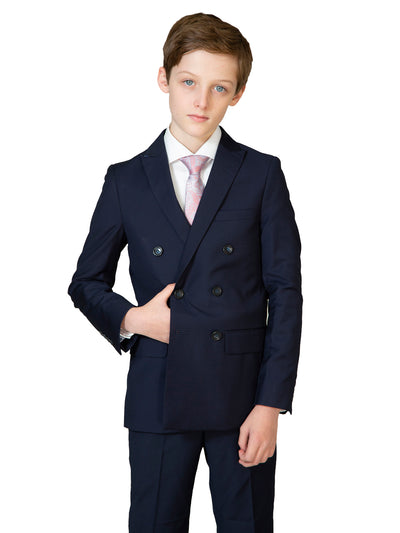 Boy's TR Double Breasted Suit -  True Navy