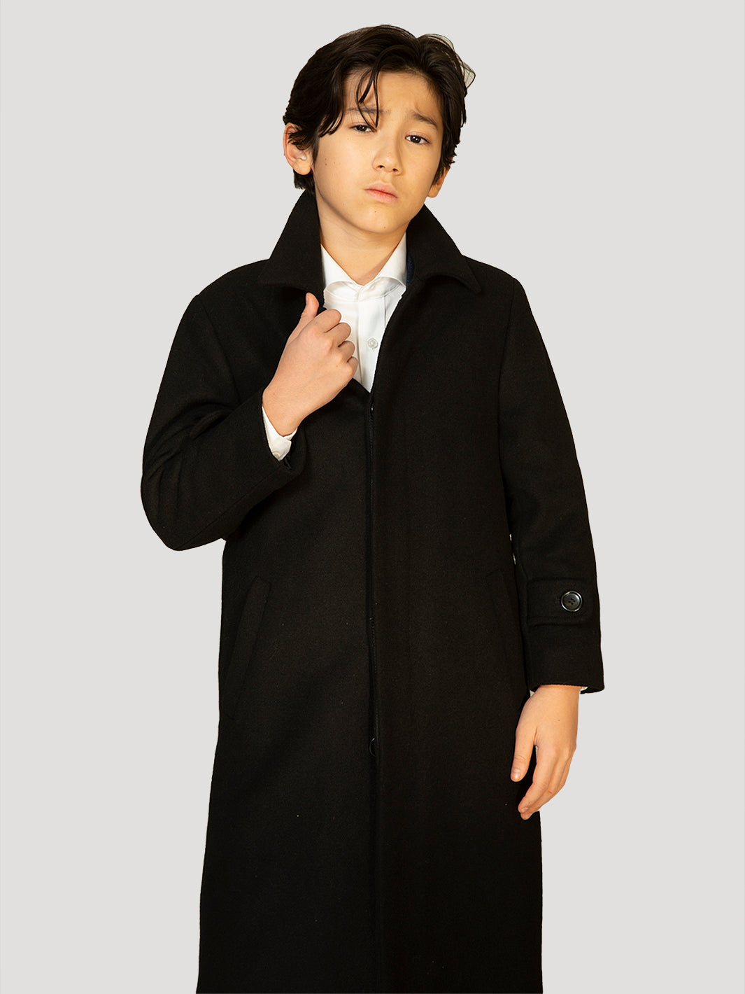 Boy's Charlotte Wool Long Coat