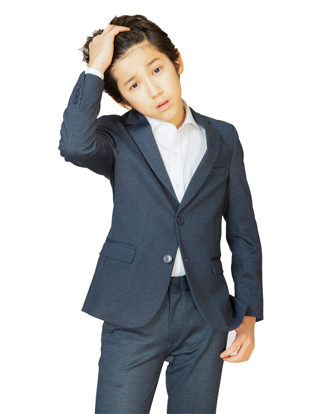 Boy's Soho Stretch Suit Jacket - Navy Design