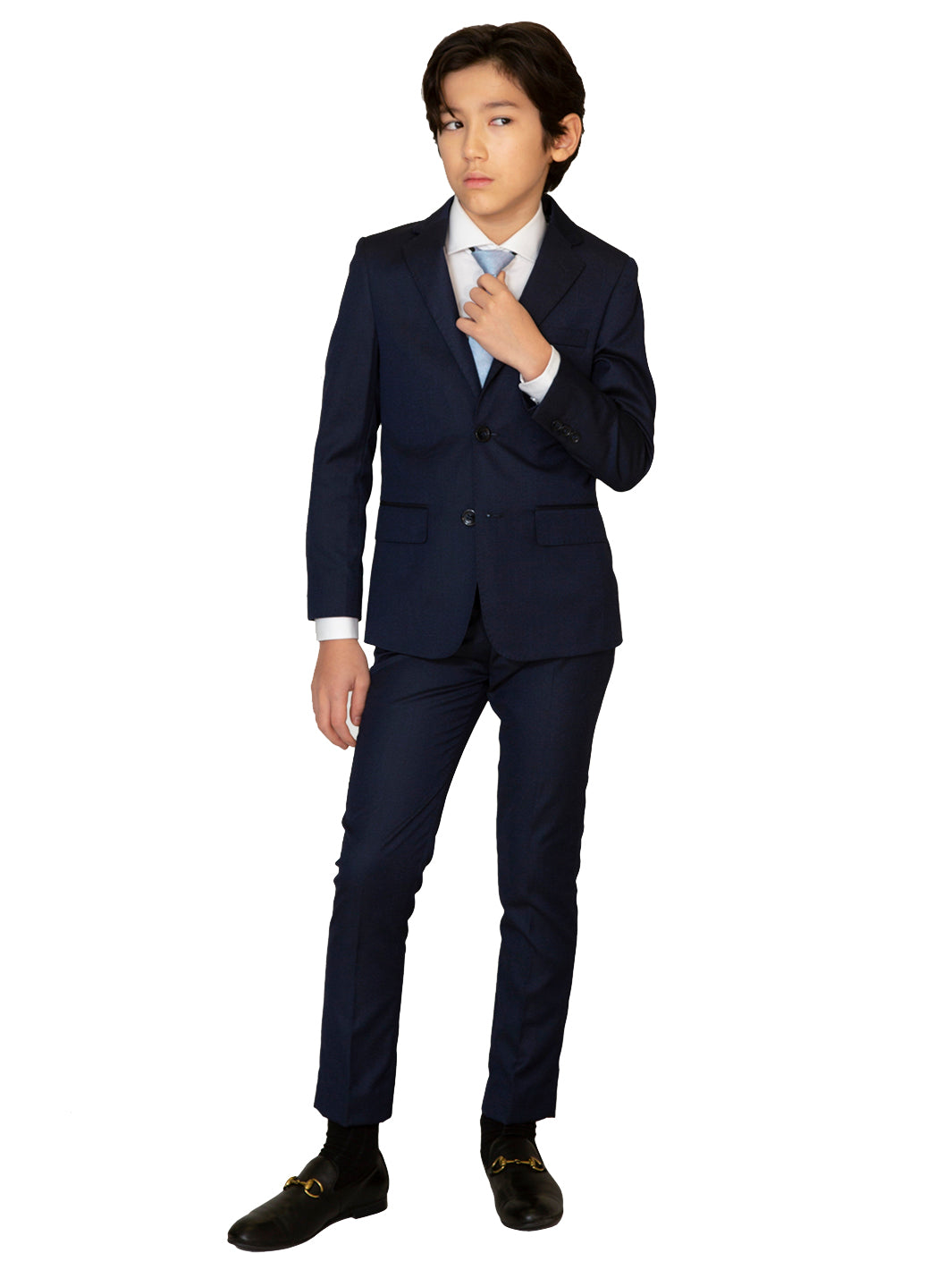 Black-on-Blue Suit