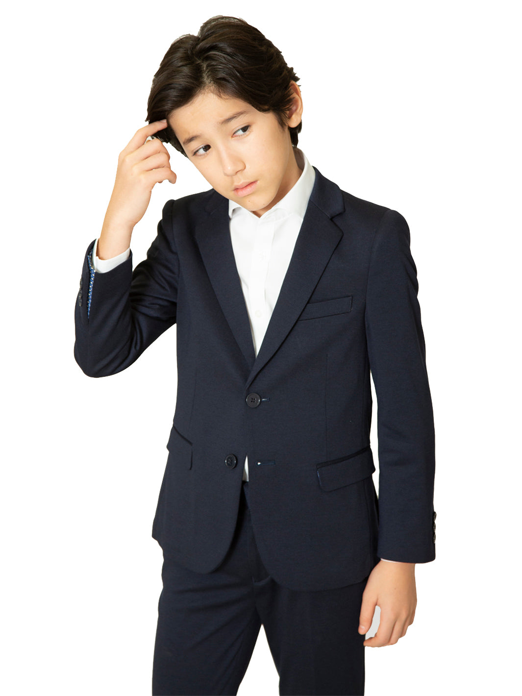 Boy's Soho Stretch Suit - Navy – The His Place