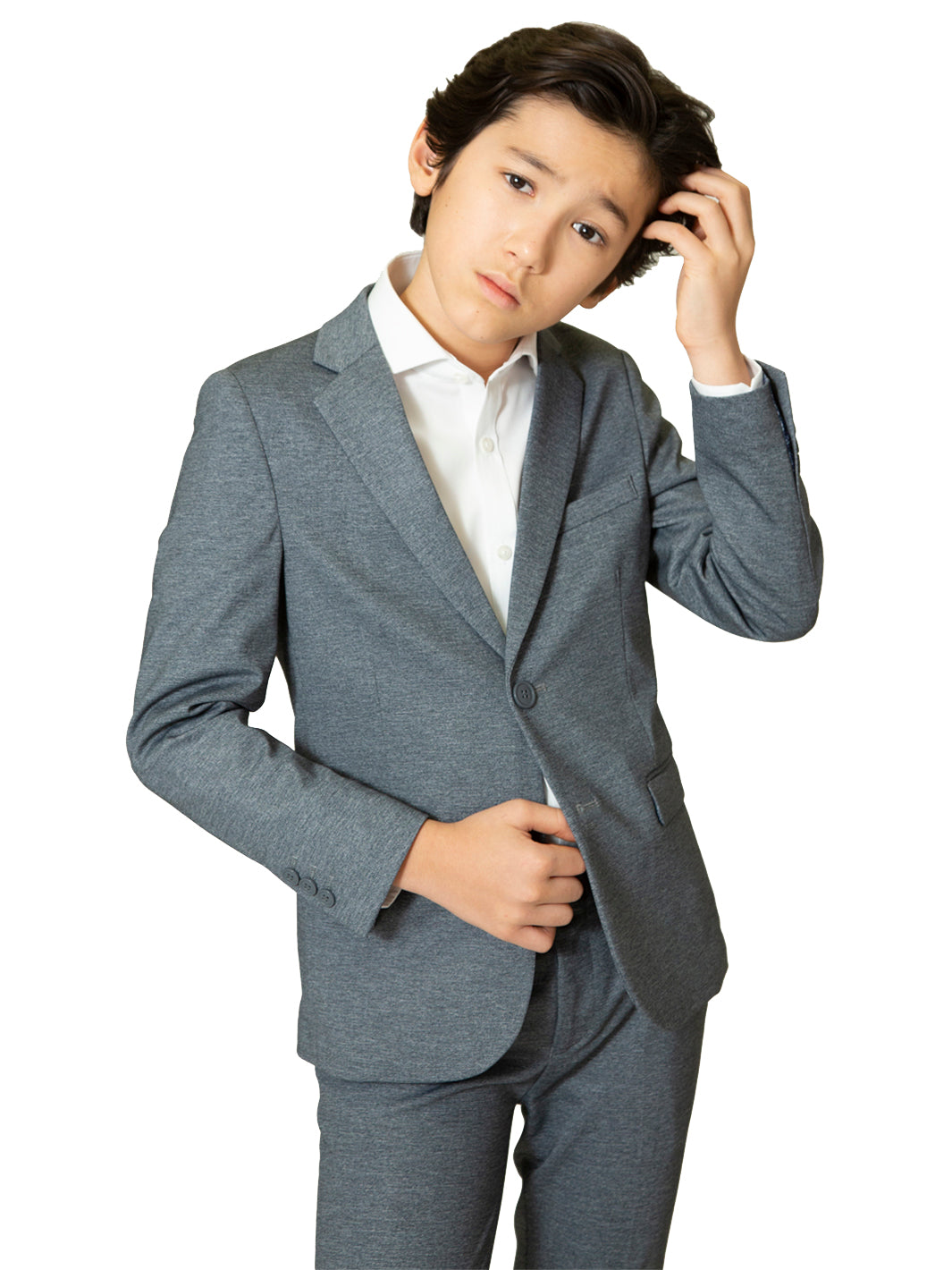 Boy's Soho Stretch Suit - Grey