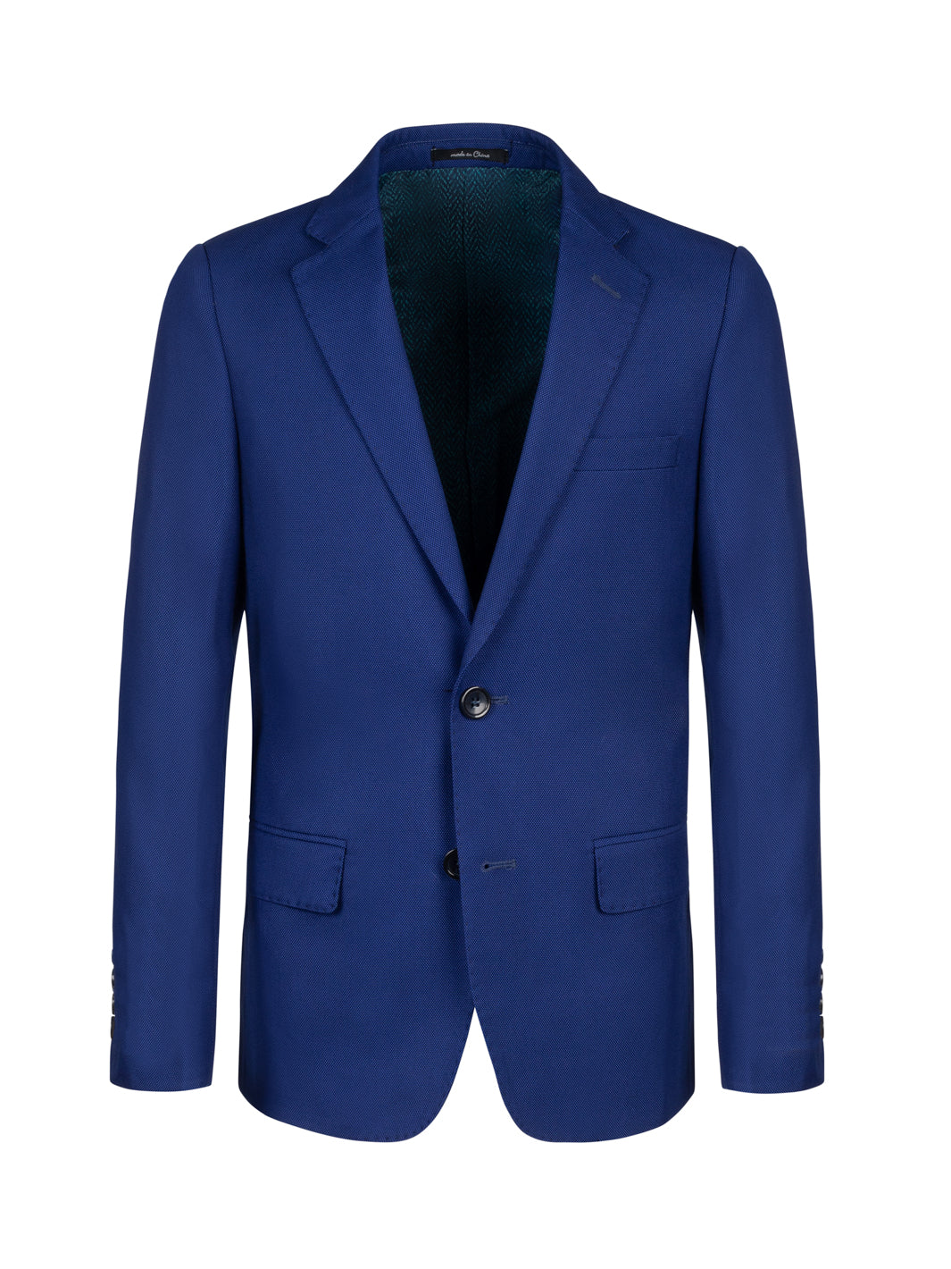 Blue Pique Suit