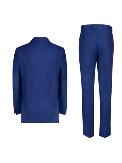 Blue Pique Suit