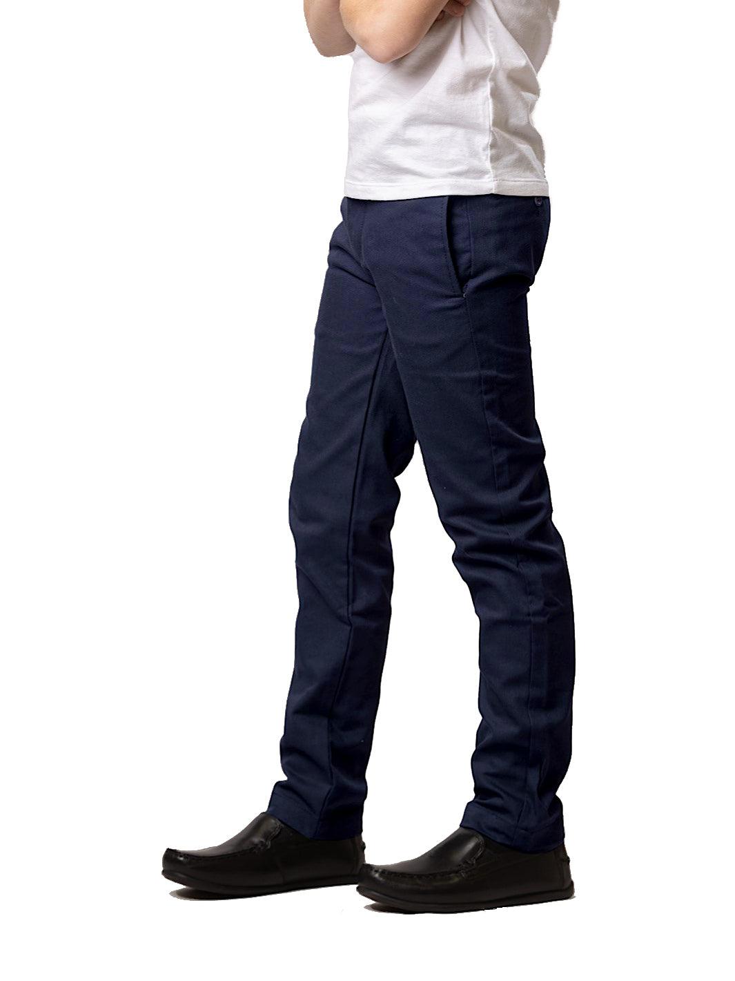 Boy's Casual Stretch Pants - Navy