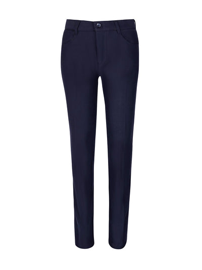 Navy Casual Five Pocket Style Stretch Pants