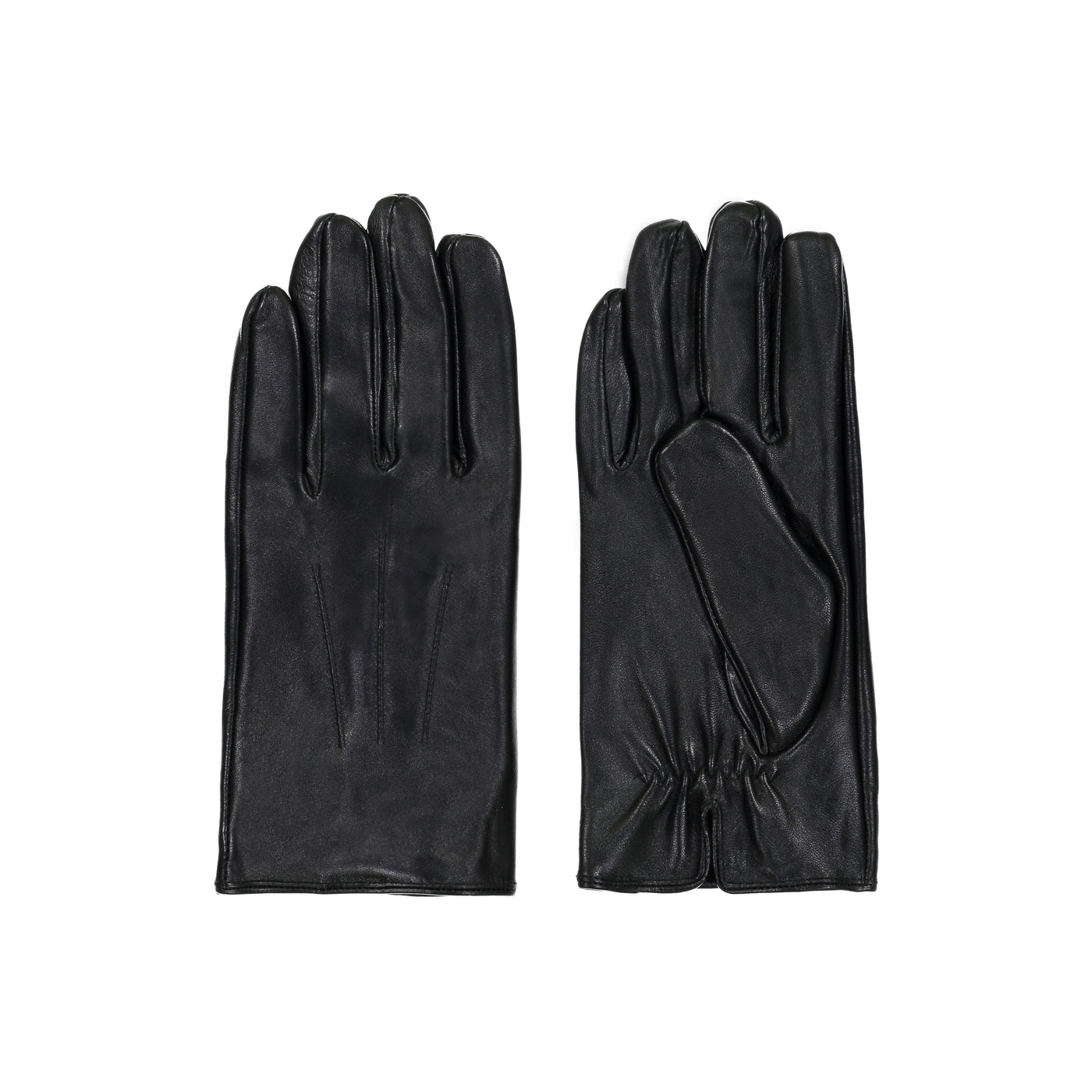 Men's Sheepskin Leather Extra Plush Faux Fur Gloves