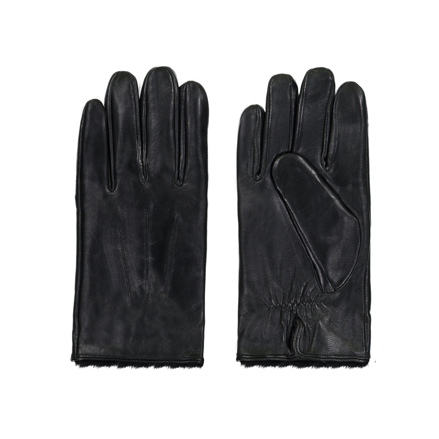 Men's Leather Rabbit Fur Gloves