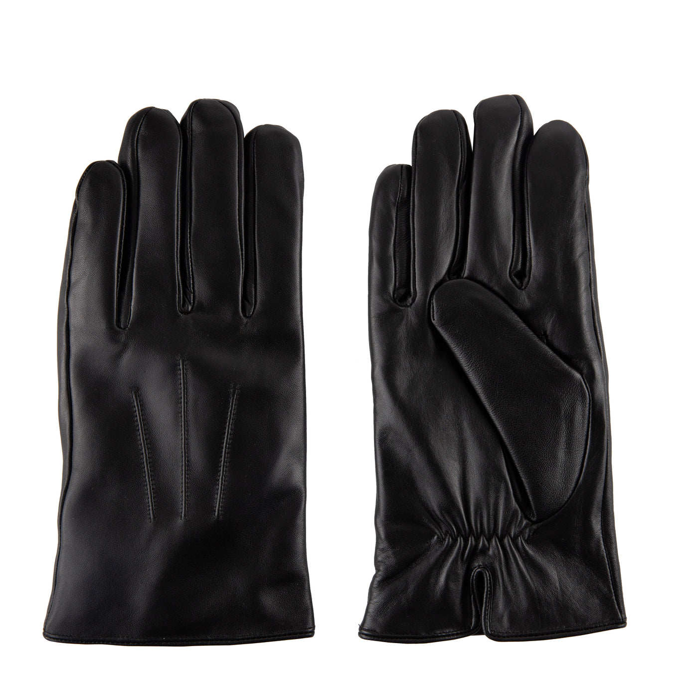 Men's PU-Leather Faux Fur Gloves