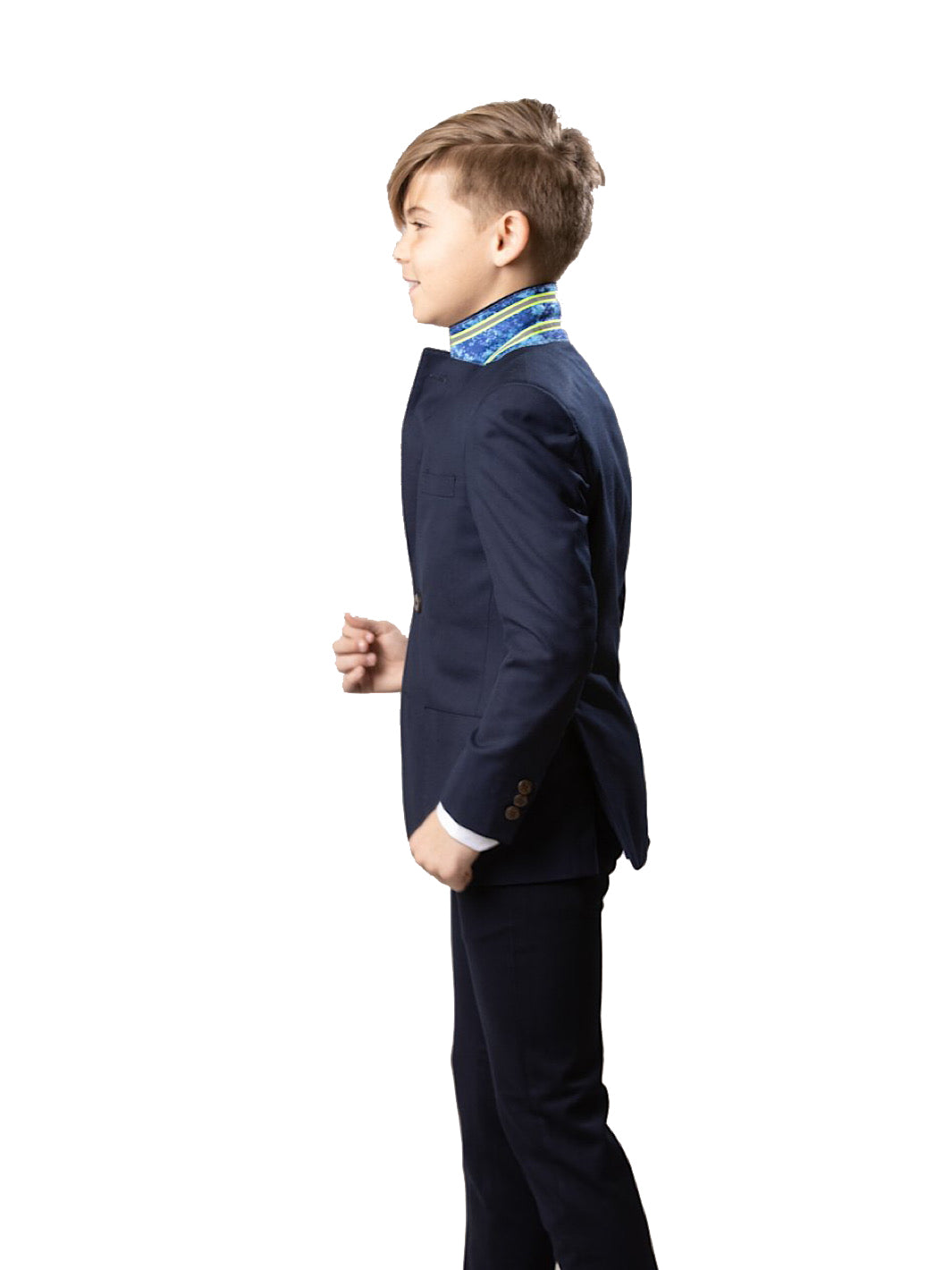 Boy's TR Patch Pocket Suit Jacket - Navy Pique