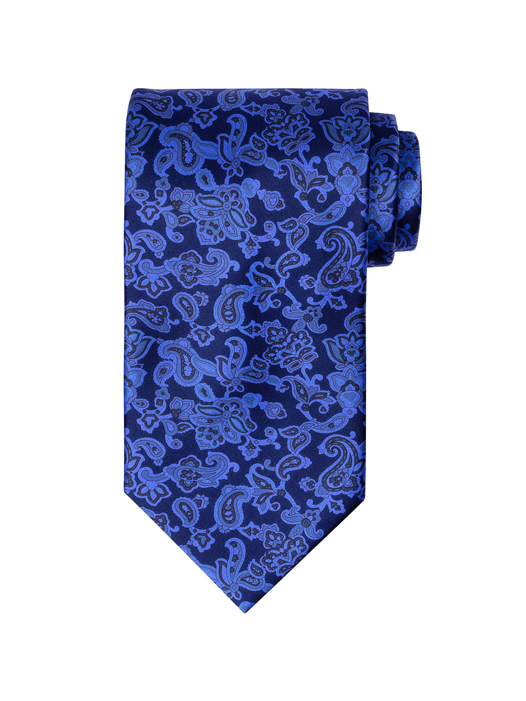 Stefano Ricci Black and Blue Paisley Tie