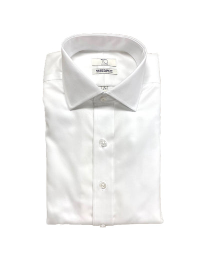 Men's White Twill Non-Iron French Cuff Shirt