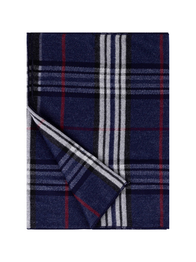 Plaid Scarf in Navy