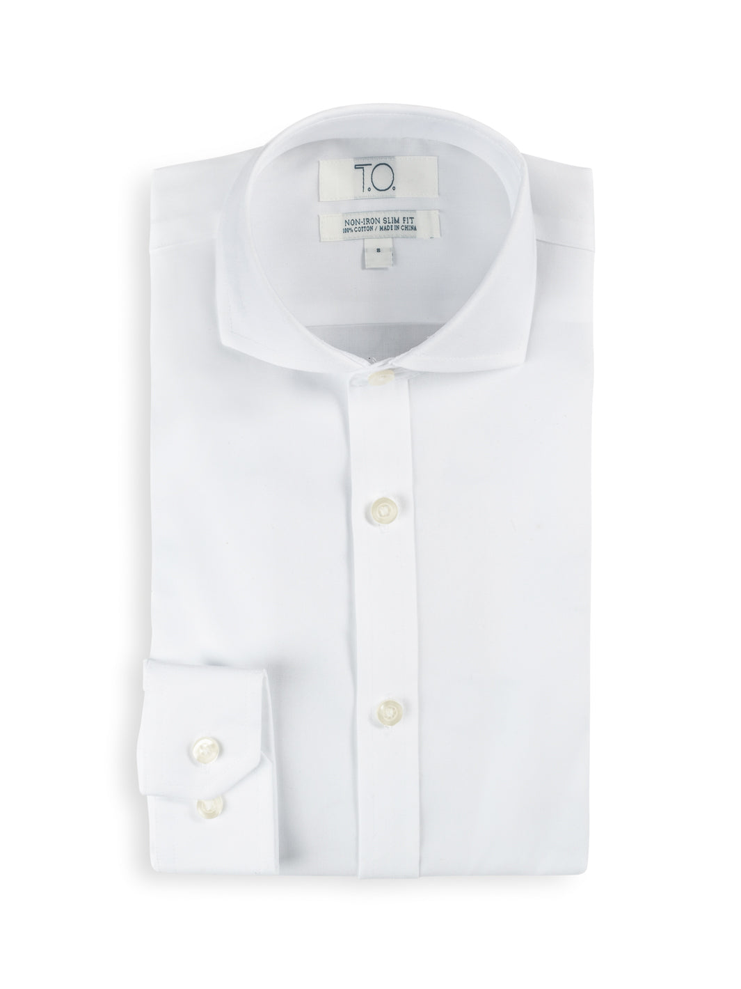 Boy's Blue Label Pinpoint Non-Iron White Shirt Short Sleeve / Slim / 20