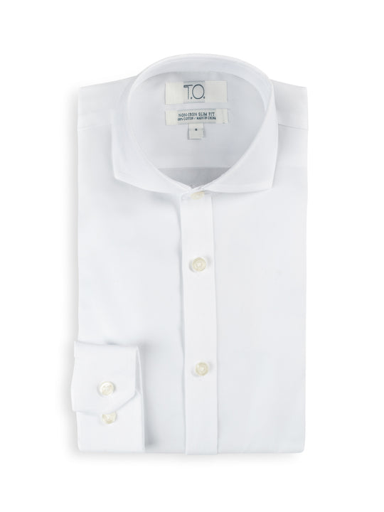 Boy's Blue Label Pinpoint Non-Iron White Shirt – The His Place