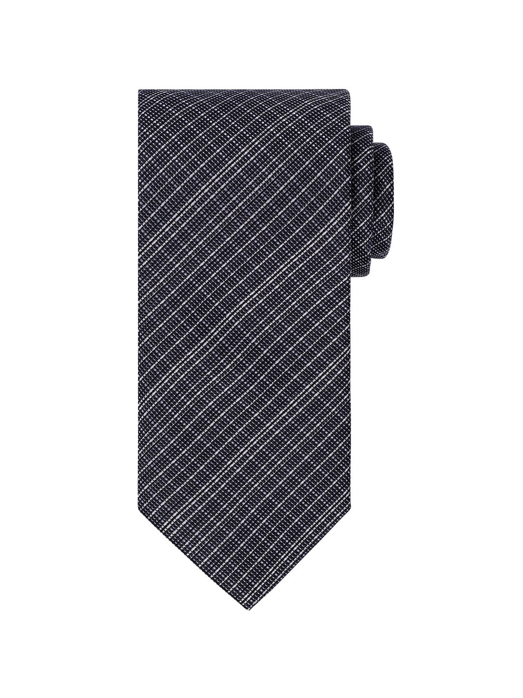 Men's Titanium Tie - Black and White