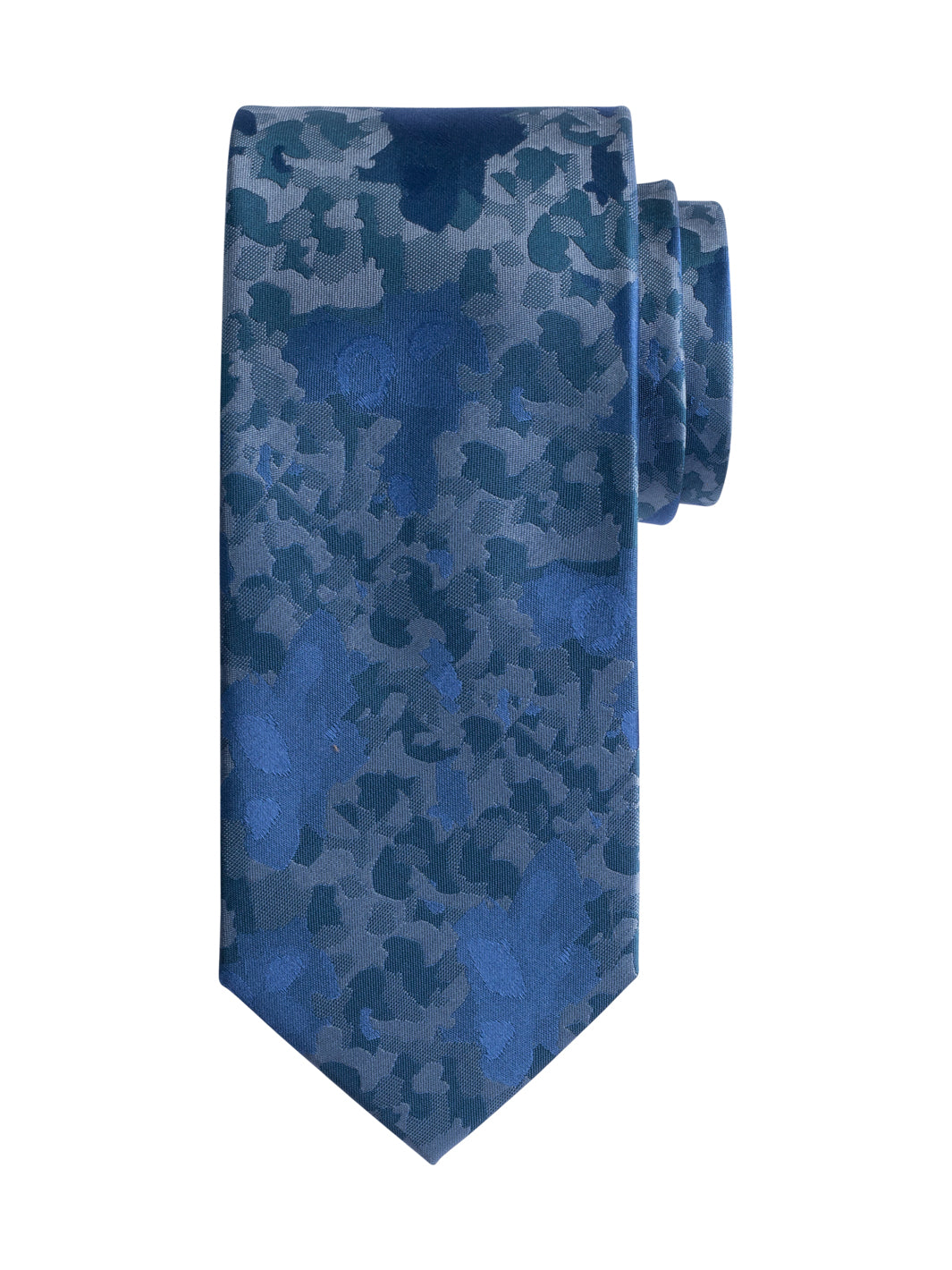 Titanium Mens Blue Camo Patterned Tie